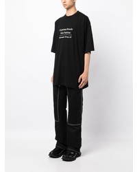 Мужская черная футболка с круглым вырезом с принтом от Vetements