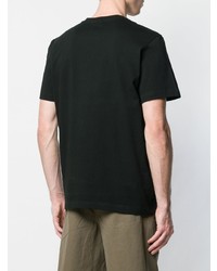 Мужская черная футболка с круглым вырезом с принтом от Lacoste