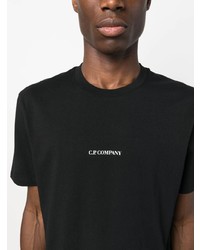 Мужская черная футболка с круглым вырезом с принтом от C.P. Company