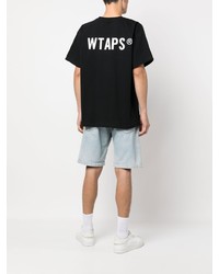Мужская черная футболка с круглым вырезом с принтом от WTAPS