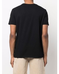Мужская черная футболка с круглым вырезом с принтом от Etro
