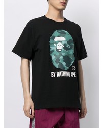 Мужская черная футболка с круглым вырезом с принтом от A Bathing Ape