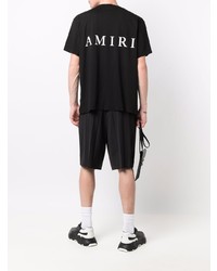 Мужская черная футболка с круглым вырезом с принтом от Amiri