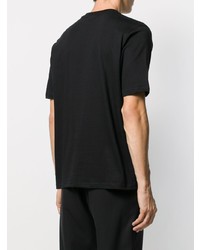 Мужская черная футболка с круглым вырезом с принтом от Fila