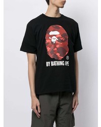 Мужская черная футболка с круглым вырезом с принтом от A Bathing Ape