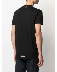 Мужская черная футболка с круглым вырезом с принтом от Paul Smith