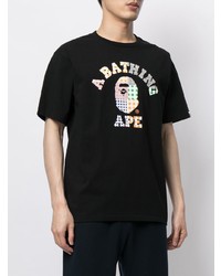 Мужская черная футболка с круглым вырезом с принтом от A Bathing Ape