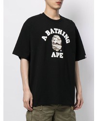 Мужская черная футболка с круглым вырезом с принтом от A Bathing Ape