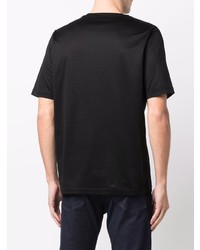 Мужская черная футболка с круглым вырезом с принтом от Zilli