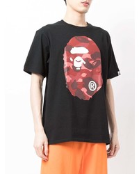 Мужская черная футболка с круглым вырезом с принтом от A Bathing Ape