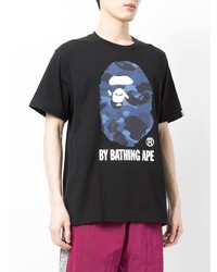 Мужская черная футболка с круглым вырезом с принтом от A Bathing Ape