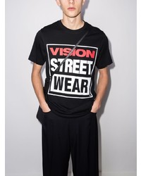 Мужская черная футболка с круглым вырезом с принтом от Vision Street Wear