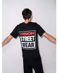 Мужская черная футболка с круглым вырезом с принтом от Vision Street Wear