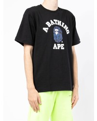 Мужская черная футболка с круглым вырезом с принтом от A Bathing Ape