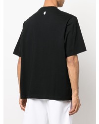 Мужская черная футболка с круглым вырезом с принтом от Marcelo Burlon County of Milan