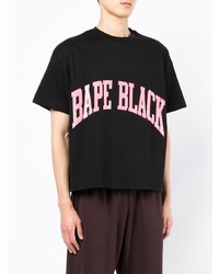 Мужская черная футболка с круглым вырезом с принтом от BAPE BLACK *A BATHING APE®