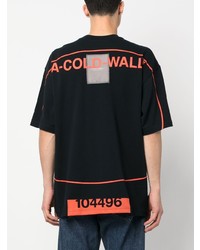 Мужская черная футболка с круглым вырезом с принтом от A-Cold-Wall*