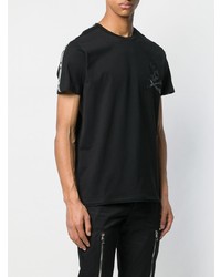 Мужская черная футболка с круглым вырезом с принтом от Philipp Plein