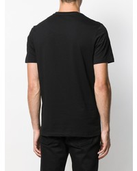 Мужская черная футболка с круглым вырезом с принтом от Frankie Morello