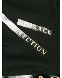 Мужская черная футболка с круглым вырезом с принтом от Versace Collection