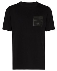 Мужская черная футболка с круглым вырезом с принтом от Maison Margiela