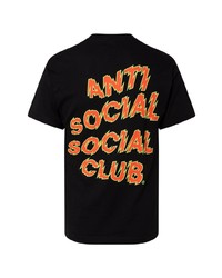 Мужская черная футболка с круглым вырезом с принтом от Anti Social Social Club