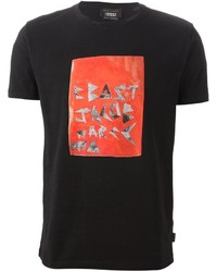 Мужская черная футболка с круглым вырезом с принтом от Marc Jacobs