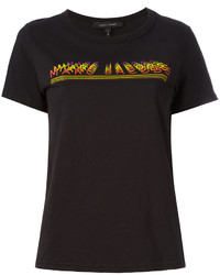 Женская черная футболка с круглым вырезом с принтом от Marc Jacobs