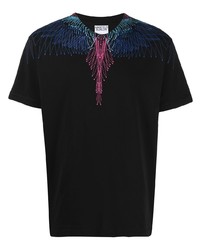 Мужская черная футболка с круглым вырезом с принтом от Marcelo Burlon County of Milan