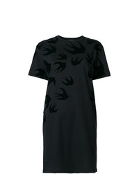 Женская черная футболка с круглым вырезом с принтом от McQ Alexander McQueen