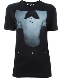 Женская черная футболка с круглым вырезом с принтом от McQ by Alexander McQueen