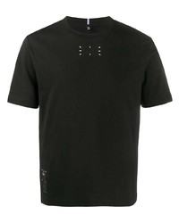 Мужская черная футболка с круглым вырезом с принтом от McQ