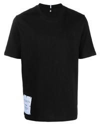 Мужская черная футболка с круглым вырезом с принтом от McQ Swallow