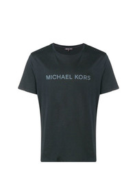 Мужская черная футболка с круглым вырезом с принтом от MICHAEL Michael Kors
