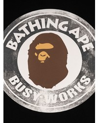 Мужская черная футболка с круглым вырезом с принтом от A Bathing Ape