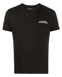 Мужская черная футболка с круглым вырезом с принтом от Misbhv