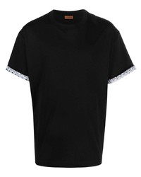 Мужская черная футболка с круглым вырезом с принтом от Missoni