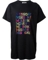 Женская черная футболка с круглым вырезом с принтом от Missoni