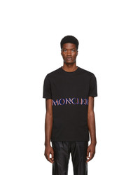 Мужская черная футболка с круглым вырезом с принтом от Moncler Genius