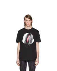 Мужская черная футболка с круглым вырезом с принтом от Moncler Genius