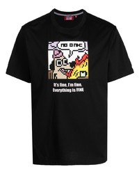 Мужская черная футболка с круглым вырезом с принтом от Mostly Heard Rarely Seen 8-Bit
