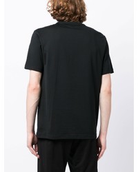 Мужская черная футболка с круглым вырезом с принтом от Brioni