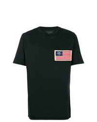 Мужская черная футболка с круглым вырезом с принтом от Mr & Mrs Italy