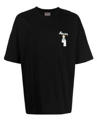 Мужская черная футболка с круглым вырезом с принтом от Musium Div.