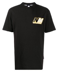 Мужская черная футболка с круглым вырезом с принтом от Napa By Martine Rose