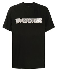 Мужская черная футболка с круглым вырезом с принтом от Noon Goons