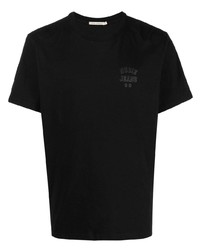 Мужская черная футболка с круглым вырезом с принтом от Nudie Jeans