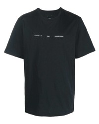 Мужская черная футболка с круглым вырезом с принтом от Oamc