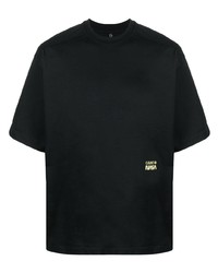 Мужская черная футболка с круглым вырезом с принтом от Oamc