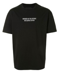Мужская черная футболка с круглым вырезом с принтом от Off Duty